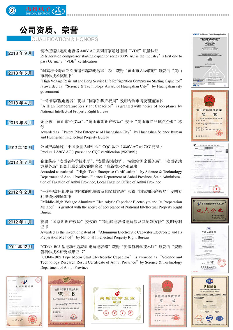公司資質(zhì)、榮譽